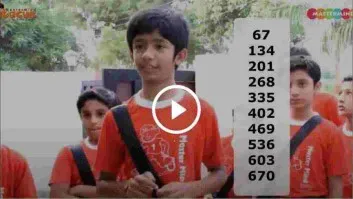 Student practising abacus