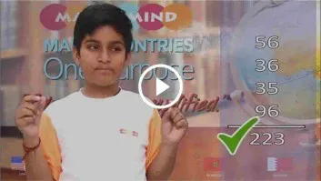 Student doing mental math